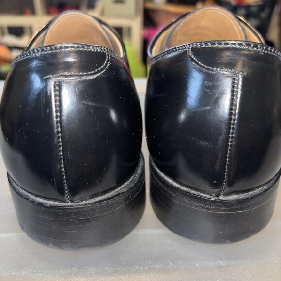 Men\'s Cap Toe Oxfords Johnston Murphy Black Leather Shoes US Size 10 main image 4